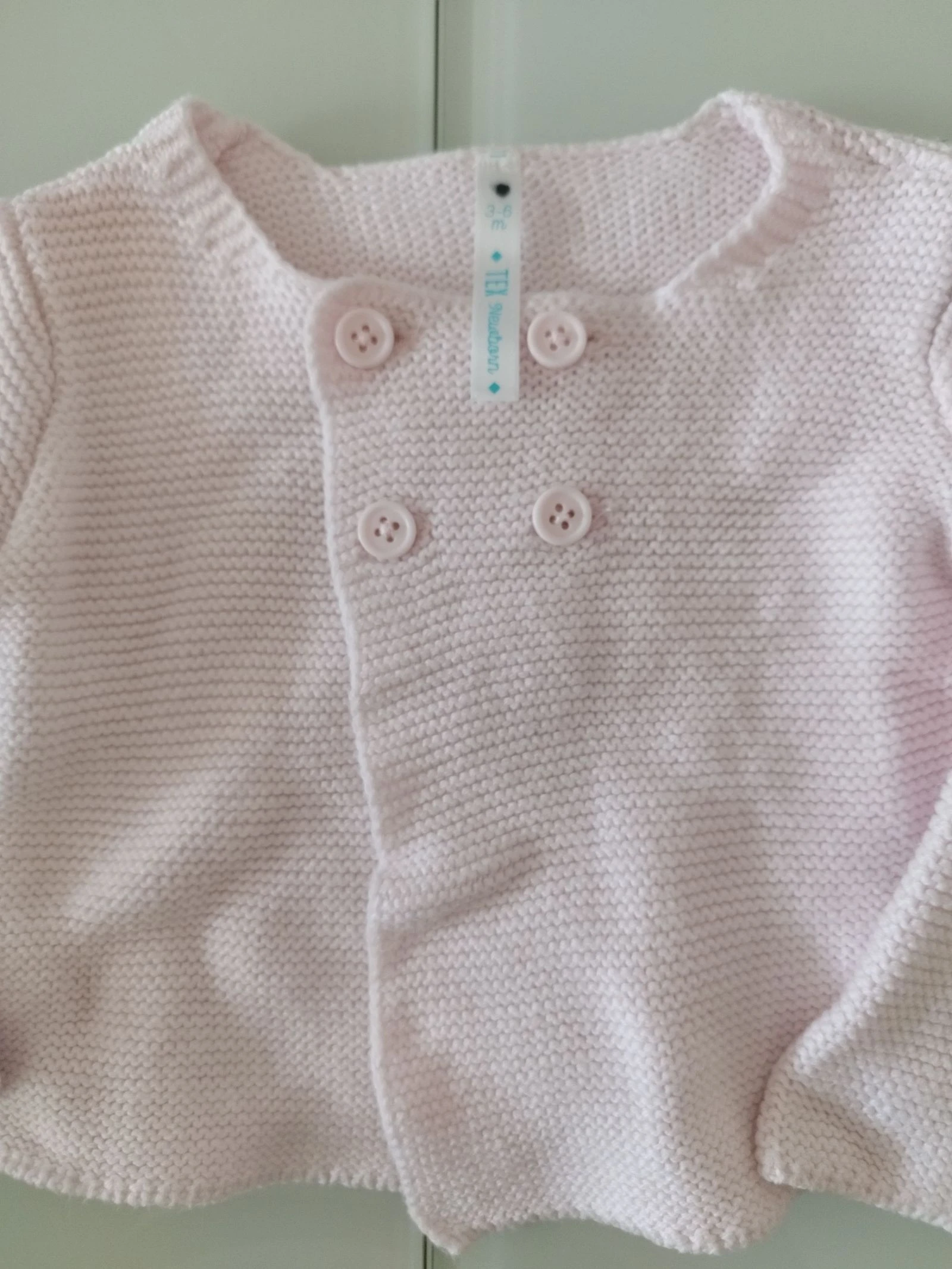 Chaqueta de punto rosa con botos 3-6 meses tex – photo 2